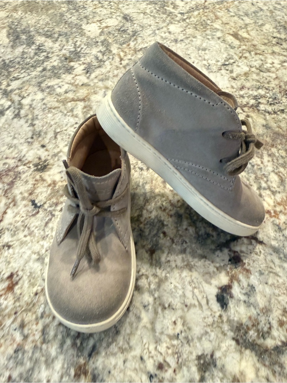 Tod's Kids Grey Suede High-Top Sneakers